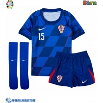 Fotballdrakt Barn Kroatia Mario Pasalic #15 Bortedraktsett EM 2024 Kortermet (+ Korte bukser)